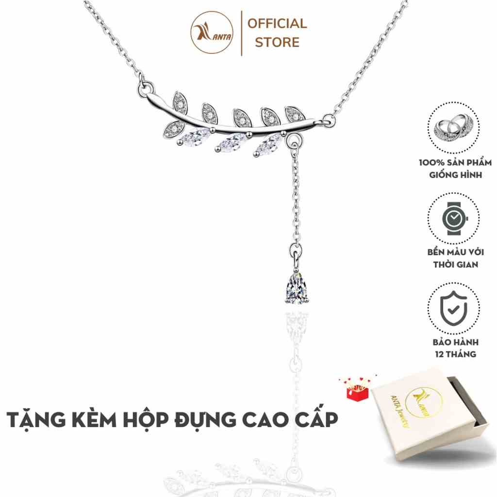 [Mã BMLTB35 giảm đến 35K đơn 99K] Dây Chuyền Thanh Tao Hình Giọt Sương Rơi Nhánh ANTA Jewelry ATJ7002