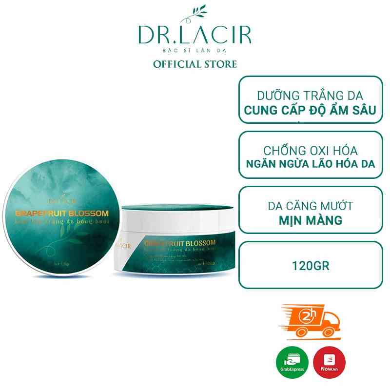 Kem Dưỡng Trắng Da Toàn Thân Ban Đêm Bông Bưởi Dr. Lacir Grapefruit Blossom 120g DR35