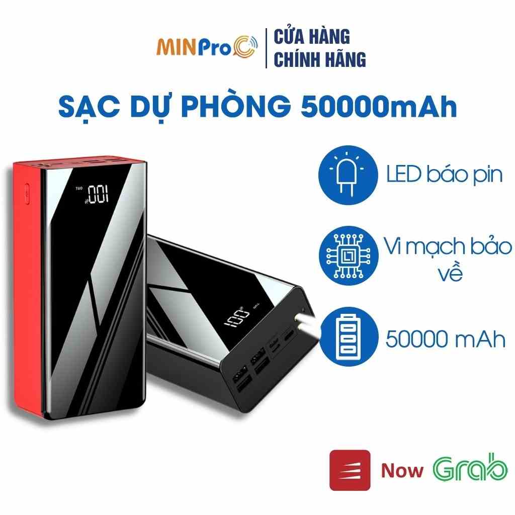 Pin sạc dự phòng MINPRO 50000mAh cực khủng không dây, hỗ trợ sạc nhanh