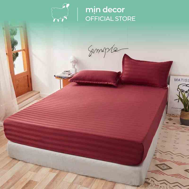 [Mã BMLTA35 giảm đến 35K đơn 99K] SET ga gối một màu MỊN DECOR cotton 3F mềm mịn