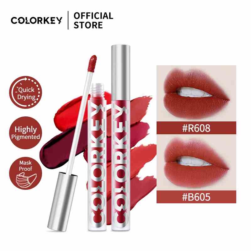 【COLORKEY】Son kem lì Colorkey mịn mượt như nhung Trang Điểm Lâu Trôi Velvet Tint 1.7g