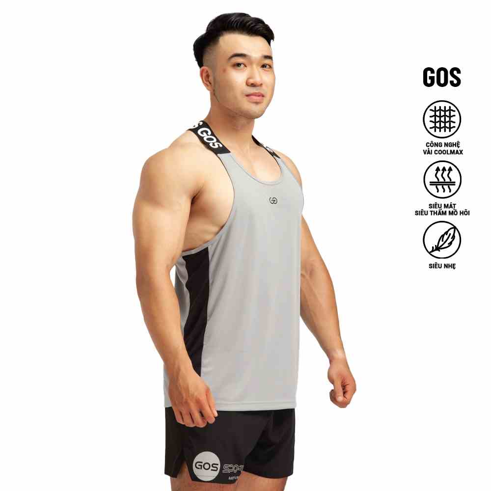 [Mã BMLTB35 giảm đến 35K đơn 99K] Áo ba lỗ thể thao GOS SIGNATURE Xám S1