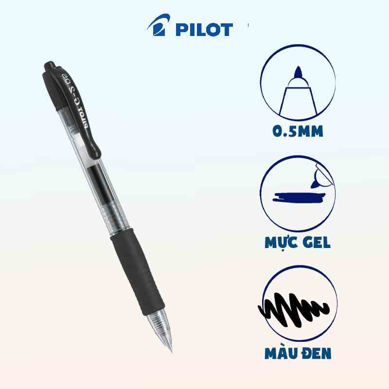 Bút gel Pilot G-2 mực đỏ, xanh, đen, tím BL-G2-5-R