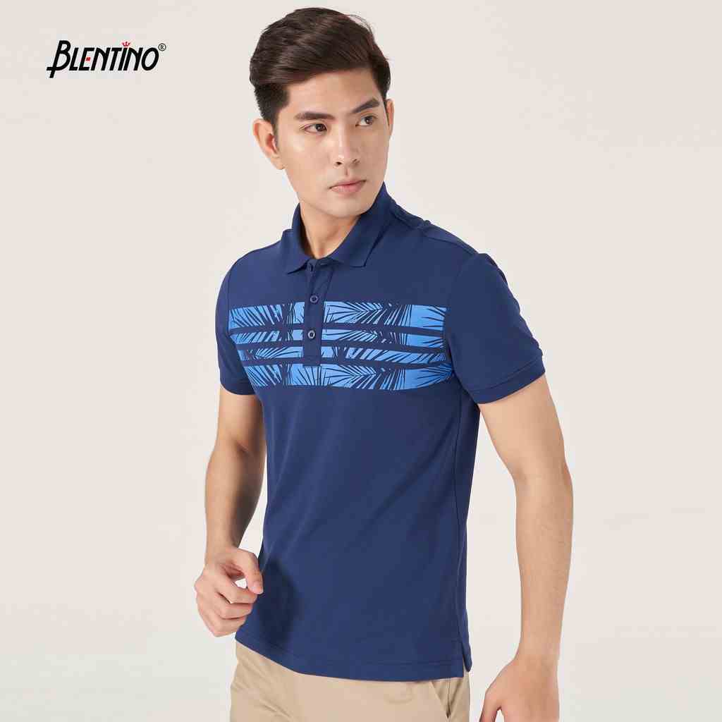 [Mã BMLTA35 giảm đến 35K đơn 99K] Áo polo Nam Có Cổ In Hình Chuẩn Men Blentino PL1221 , Chất Liệu CVC cao cấp mềm mại.