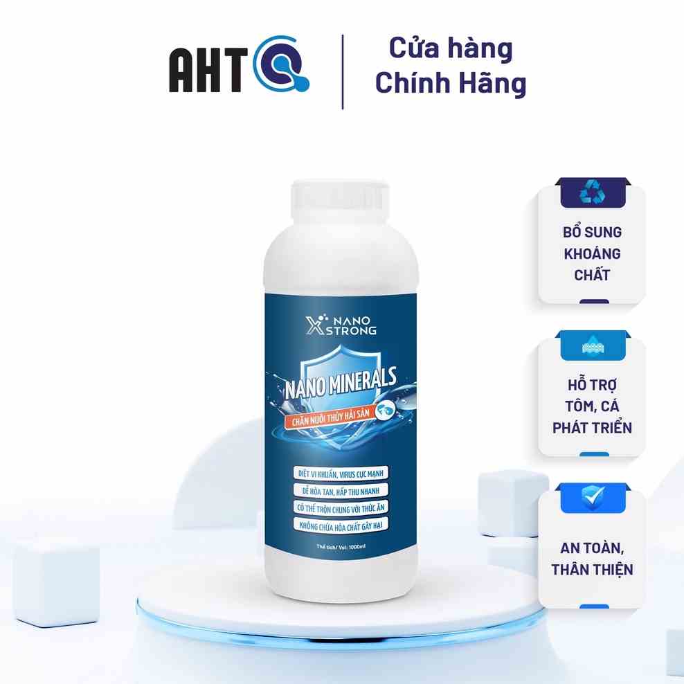 Nano khoáng (nano minerals) Nano Xstrong - bổ sung khoáng, xử lý cong thân, mềm vỏ, đục cơ 1000mL