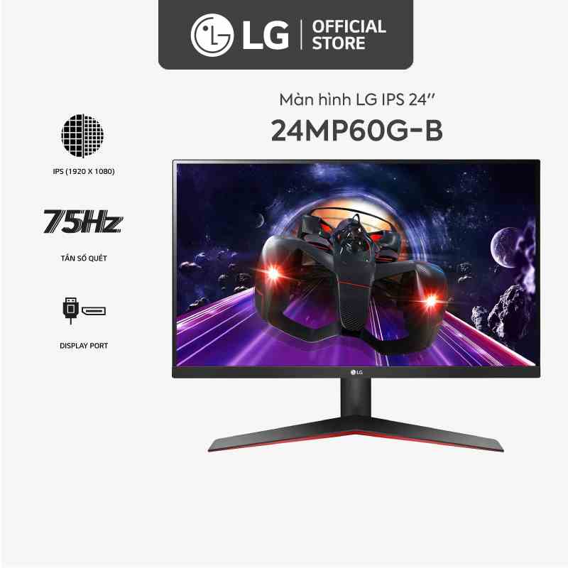 [Mã ELBAU5 giảm 5% đơn 300K] Màn Hình LG 24MP60G-B 23.8 Full HD IPS AMD FreeSync™ - Hàng Chính Hãng