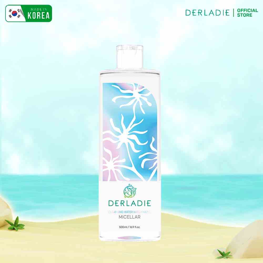 Nước Tẩy Trang Làm Sạch Sâu Cho Da Mụn Derladie Cleansing Water Witch Hazel