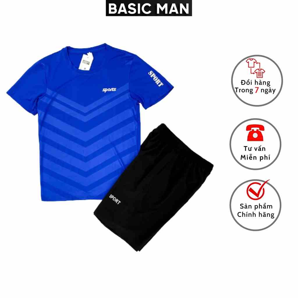 [Mã BMLTB35 giảm đến 35K đơn 99K] Bộ đồ thể thao nam BM BASIC MAN best and premium vải thun - BTT 005