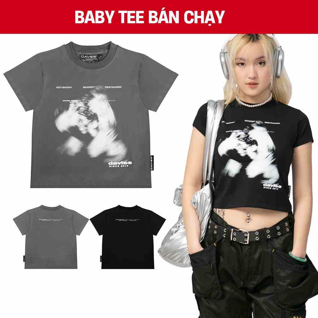 Áo thun baby tee tay ngắn nữ hoạ tiết độc đáo Whirl local brand Davies | D31-T6