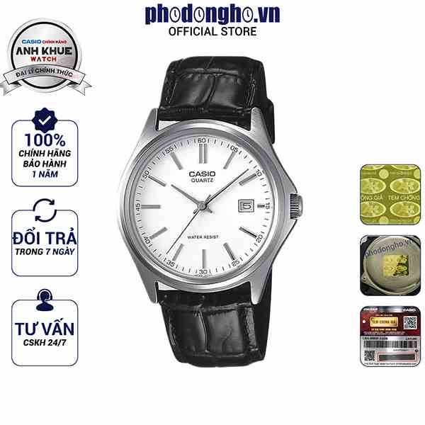 Đồng hồ nam dây da Casio chính hãng Anh Khuê MTP-1183E-7ADF