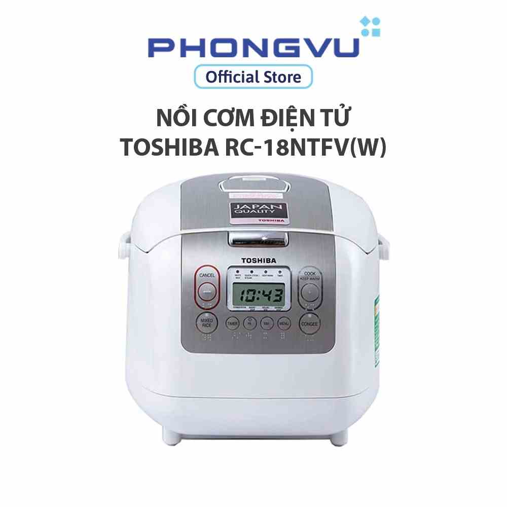 Nồi cơm điện tử Toshiba RC-18NTFV(W) - Bảo hành 12 tháng