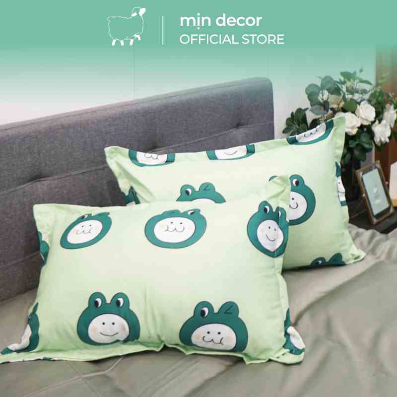 [Mã BMLTB35 giảm đến 35K đơn 99K] Vỏ gối nằm cotton 3D mềm mại MỊN DECOR họa tiết dễ thương