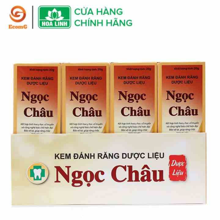 Kem đánh răng dược liệu Ngọc Châu truyền thống làm trắng răng - Lốc 12 tuýp x 20g - NC1-04