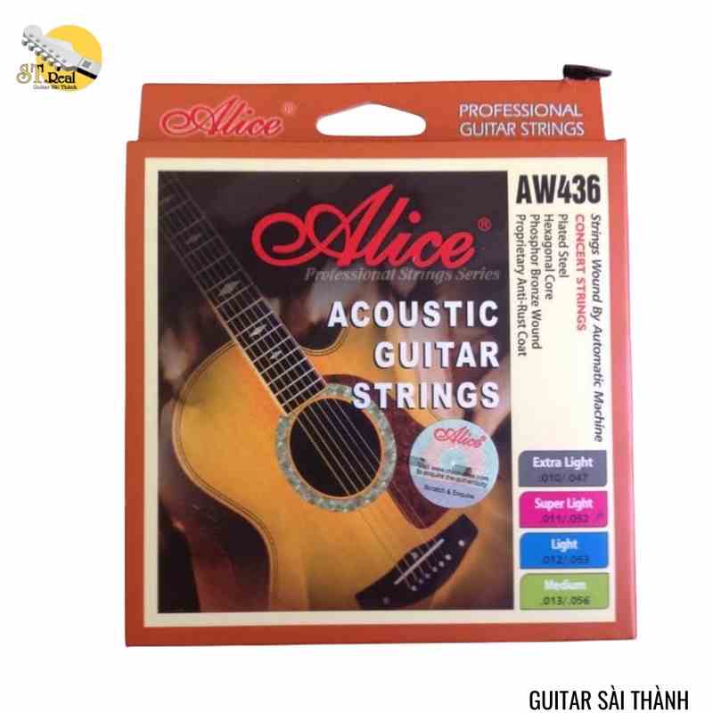 Dây Đàn Guitar Acoustic ST.Real Guitar Sài Thành Mã AW-436 dây kim loại chính hãng