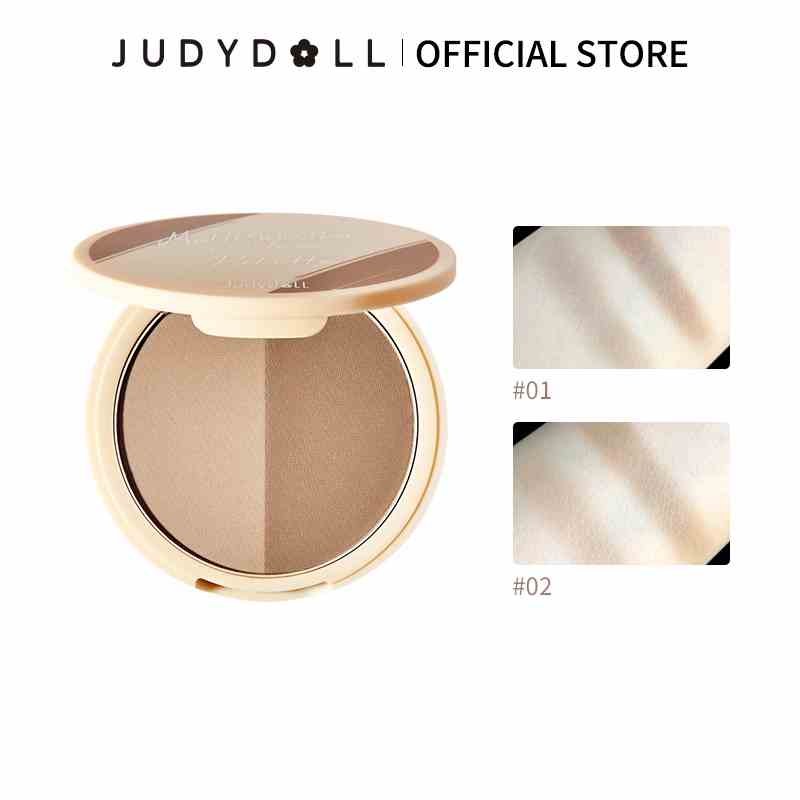 Hộp phấn tạo khối Judydoll 2 màu đa dụng không thấm nước điều dầu hiệu quả 8g