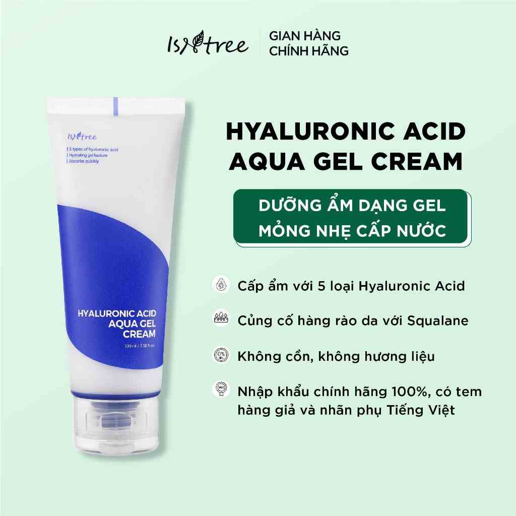 Kem dưỡng cấp ẩm ISNTREE HYALURONIC ACID AQUA GEL CREAM 100ml