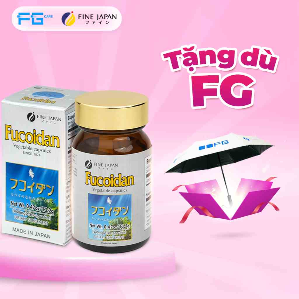 Tảo Okinawa Fucoidan Xanh Nhật Bản Hỗ Trợ Điều Trị Ung Thư - Fine Japan Fucoidan (Hộp 30 Viên)