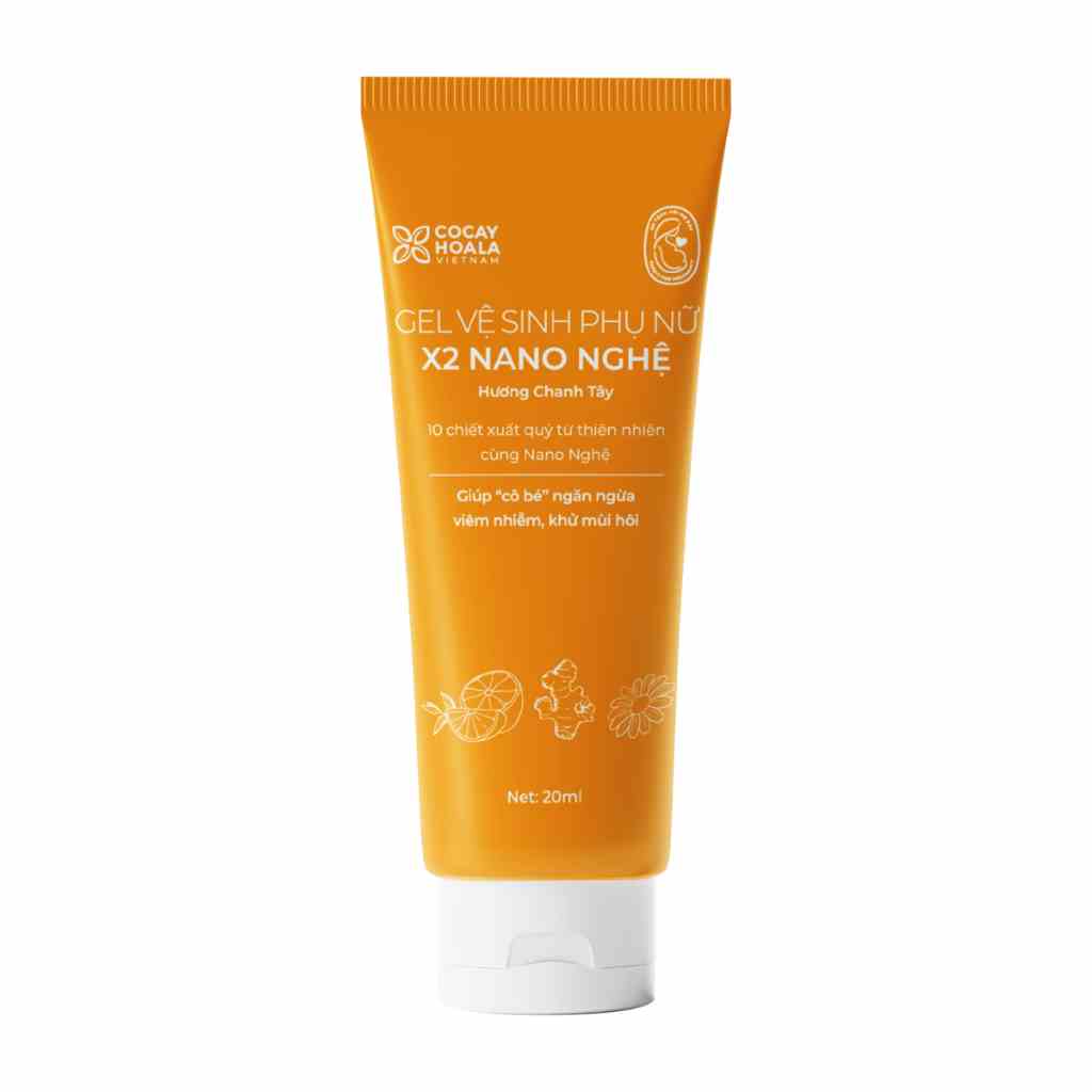 Dung dịch vệ sinh Gel X2 Nano nghệ mini Cocayhoala  - Giúp cô bé khỏe mạnh, hồng hào se khít - 10g