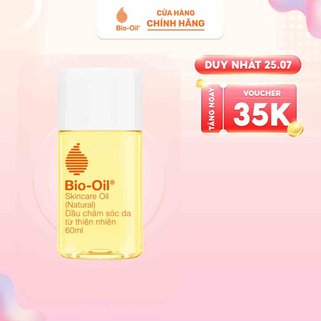 Dầu chăm sóc da từ Thiên Nhiên giúp giảm rạn dạ, mờ sẹo cho da nhạy cảm - BIO-OIL SKINCARE OIL (NATURAL) (chai 60ml)