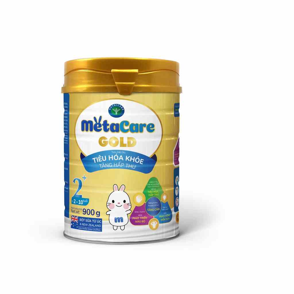 [Mã BMLTB35 giảm đến 35K đơn 99K] Sữa bột Nutricare Metacare GOLD 2+ - Tiêu hoá khoẻ, tăng hấp thu (900g)