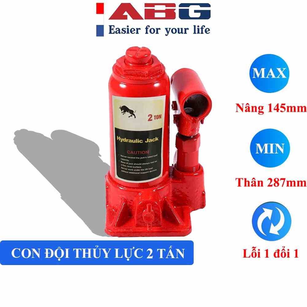 [Mã BMLTA35 giảm đến 35K đơn 99K] Con Đội Thủy Lực ABG 2 Tấn Chất Liệu Thép