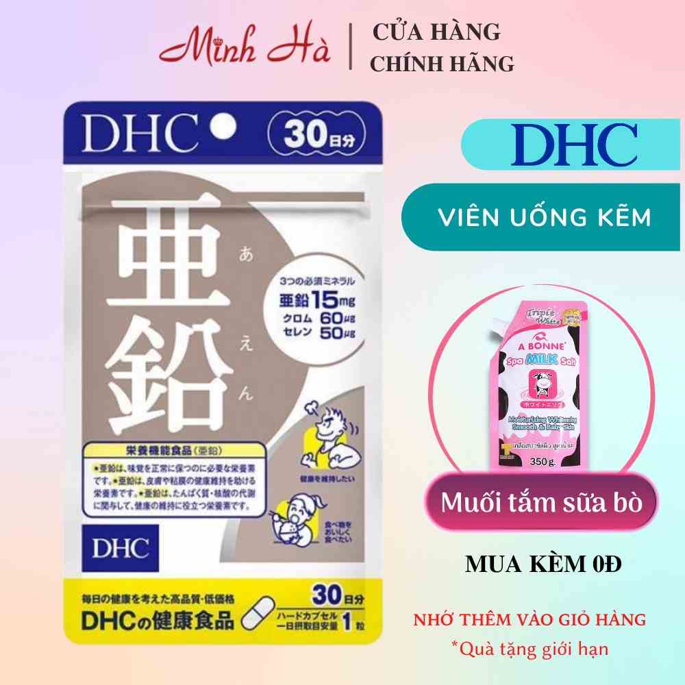 Viên uống DHC kẽm Zinc Nhật Bản gói 30 ngày 30 viên