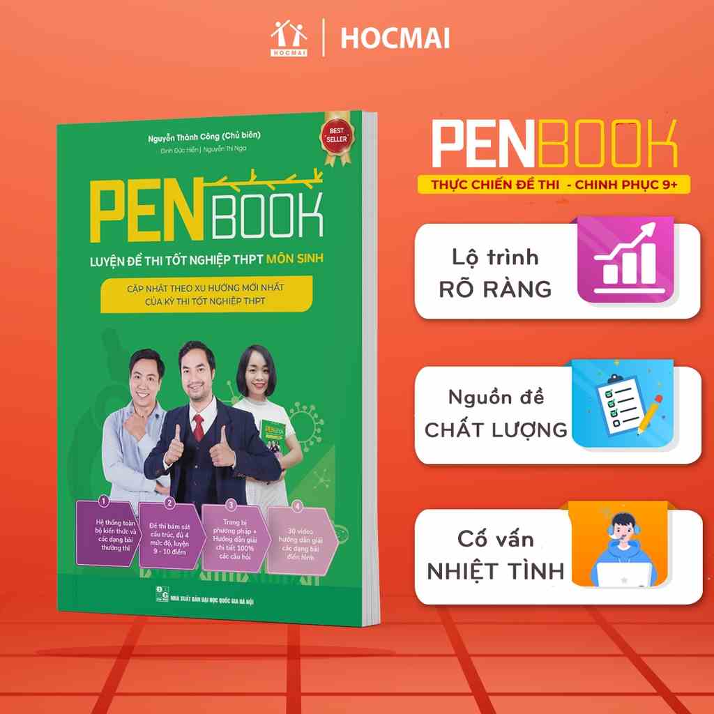 Sách PENBOOK SINH– Luyện đề thi tốt nghiệp THPT lớp 12 & luyện đề thi Đại Học theo xu hướng mới nhất 2024 môn Sinh Học