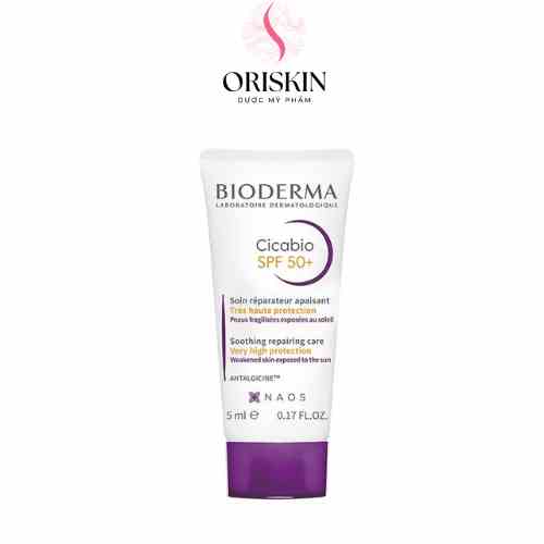 Sample Bioderma Kem Dưỡng Dịu Da Phục Hồi Da Kích Ứng, Hư Tổn Hạn Chế Tăng Sắc Tố Sau Viêm Cicabio SPF50+ 5ml