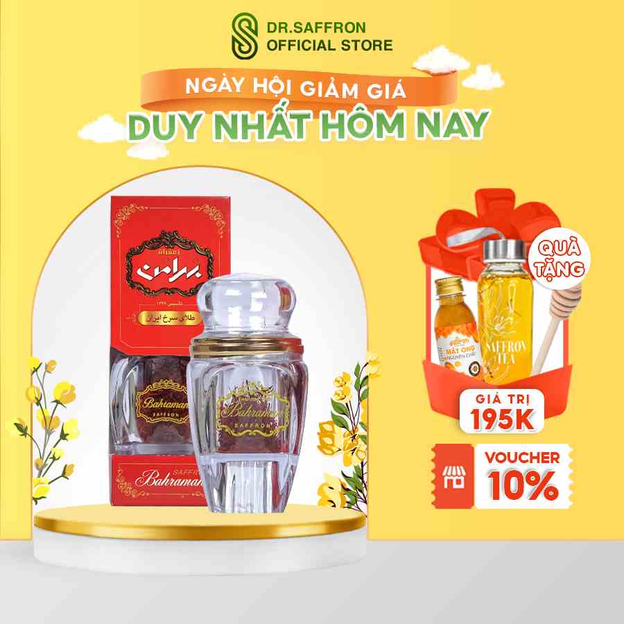 Nhụy Hoa Nghệ Tây thương hiệu SAFFRON BAHRAMAN lọ 0,5Gr