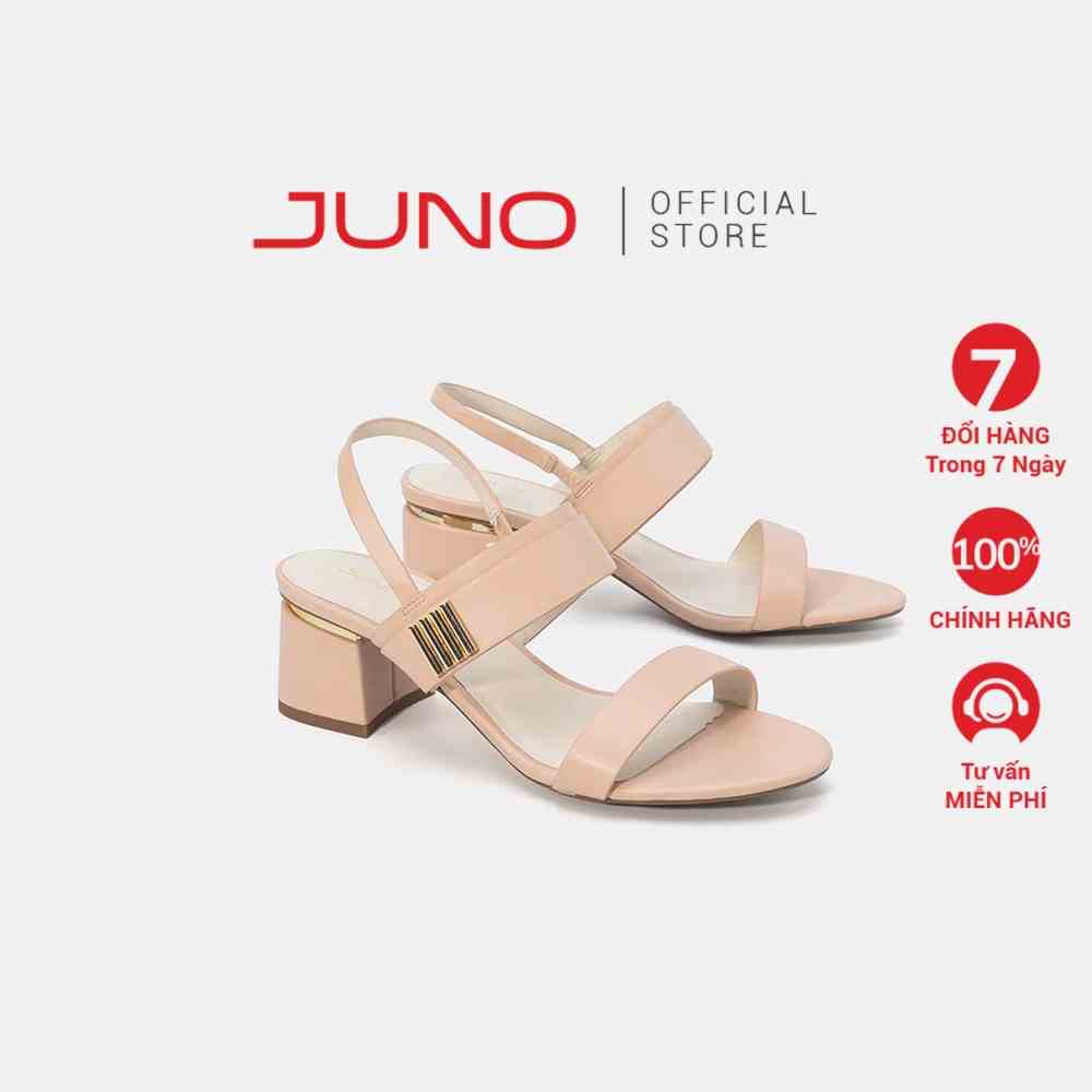 Giày Sandal 5cm Thời Trang JUNO Quai Ngang Khóa Trang Trí SD05064