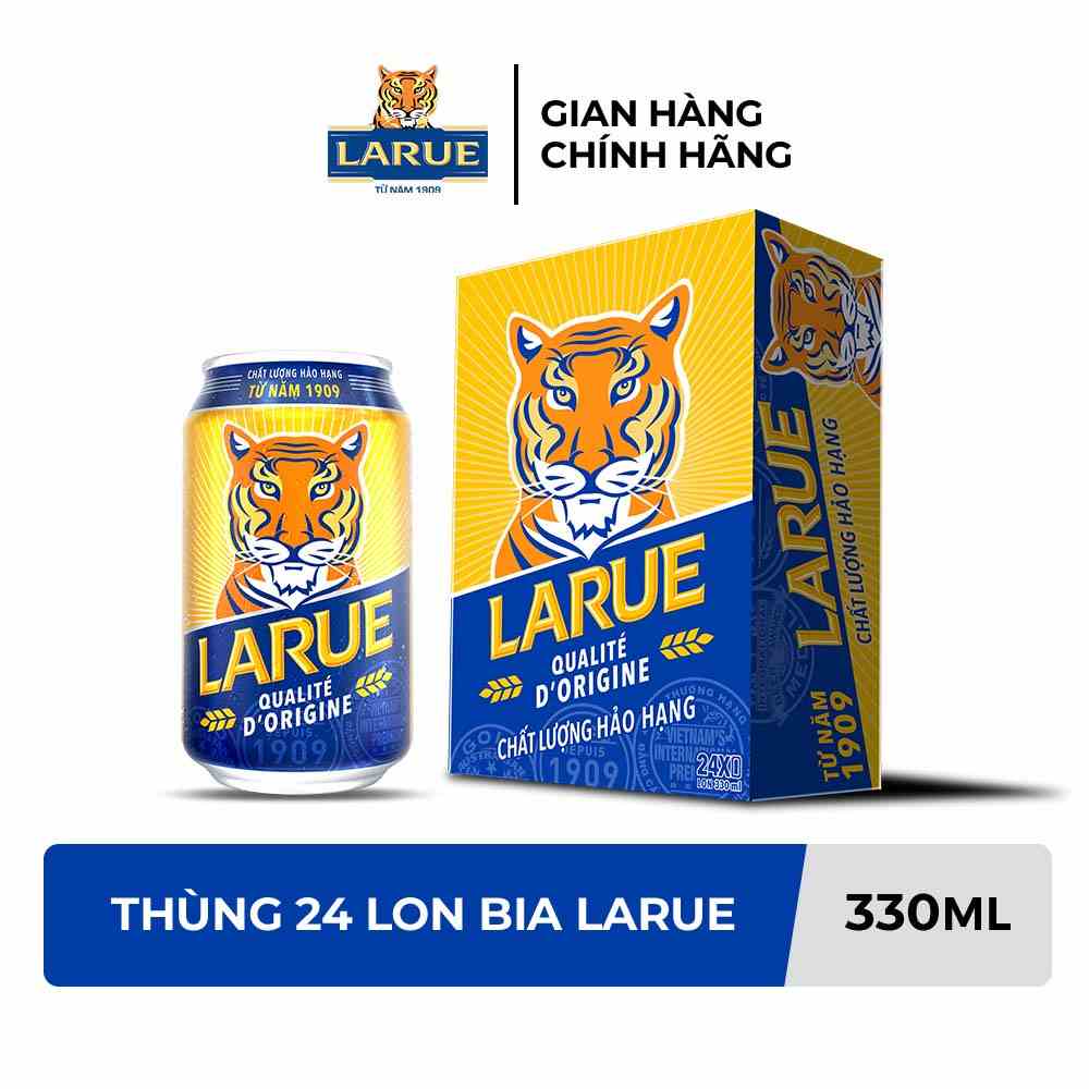 HỎA TỐC HCM - Thùng 24 lon bia Larue 330ml/lon