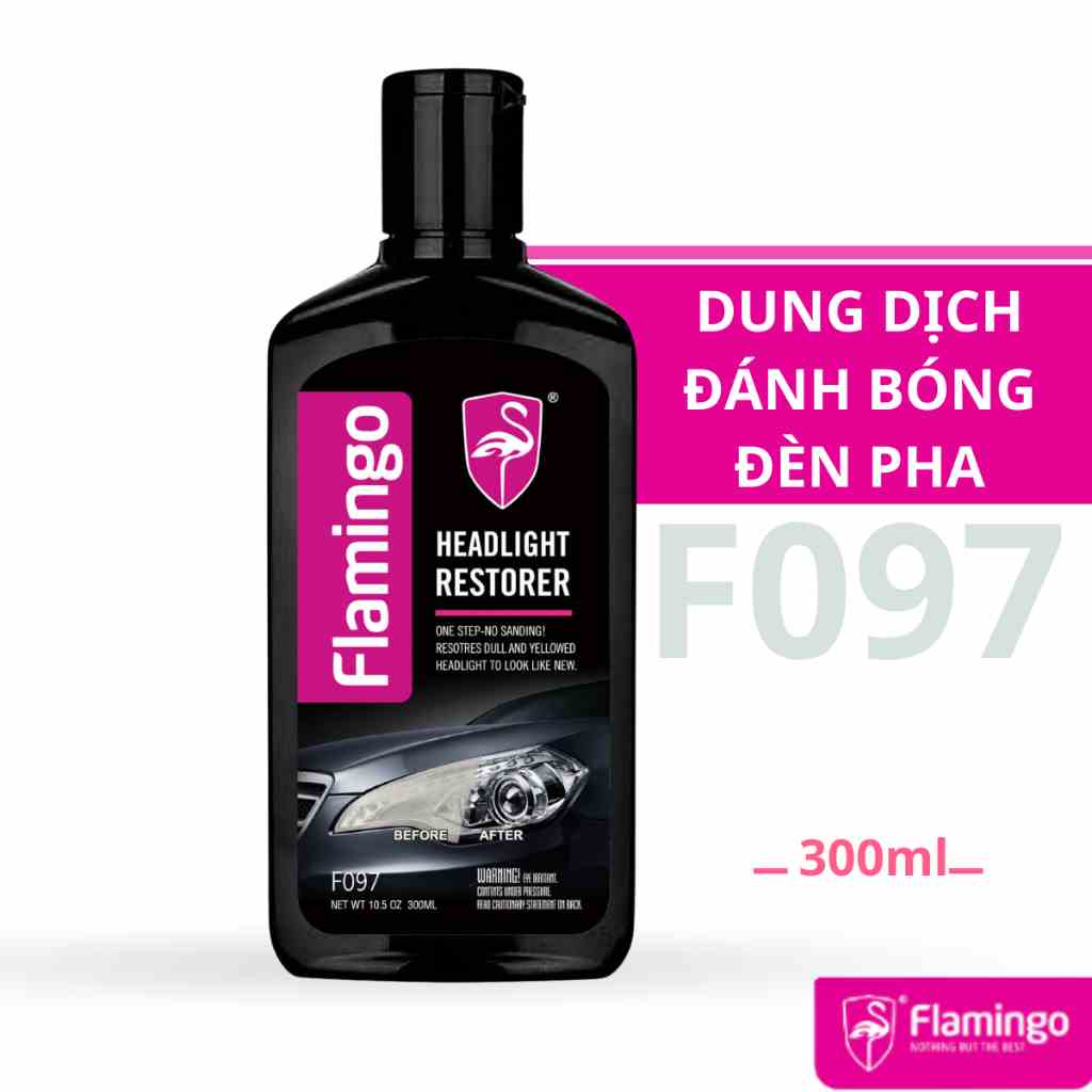 [Mã BMLTB35 giảm đến 35K đơn 99K] Dung Dịch Đánh Bóng Đèn Pha Flamingo F097 300ml - Hãng Phân Phối Chính Thức