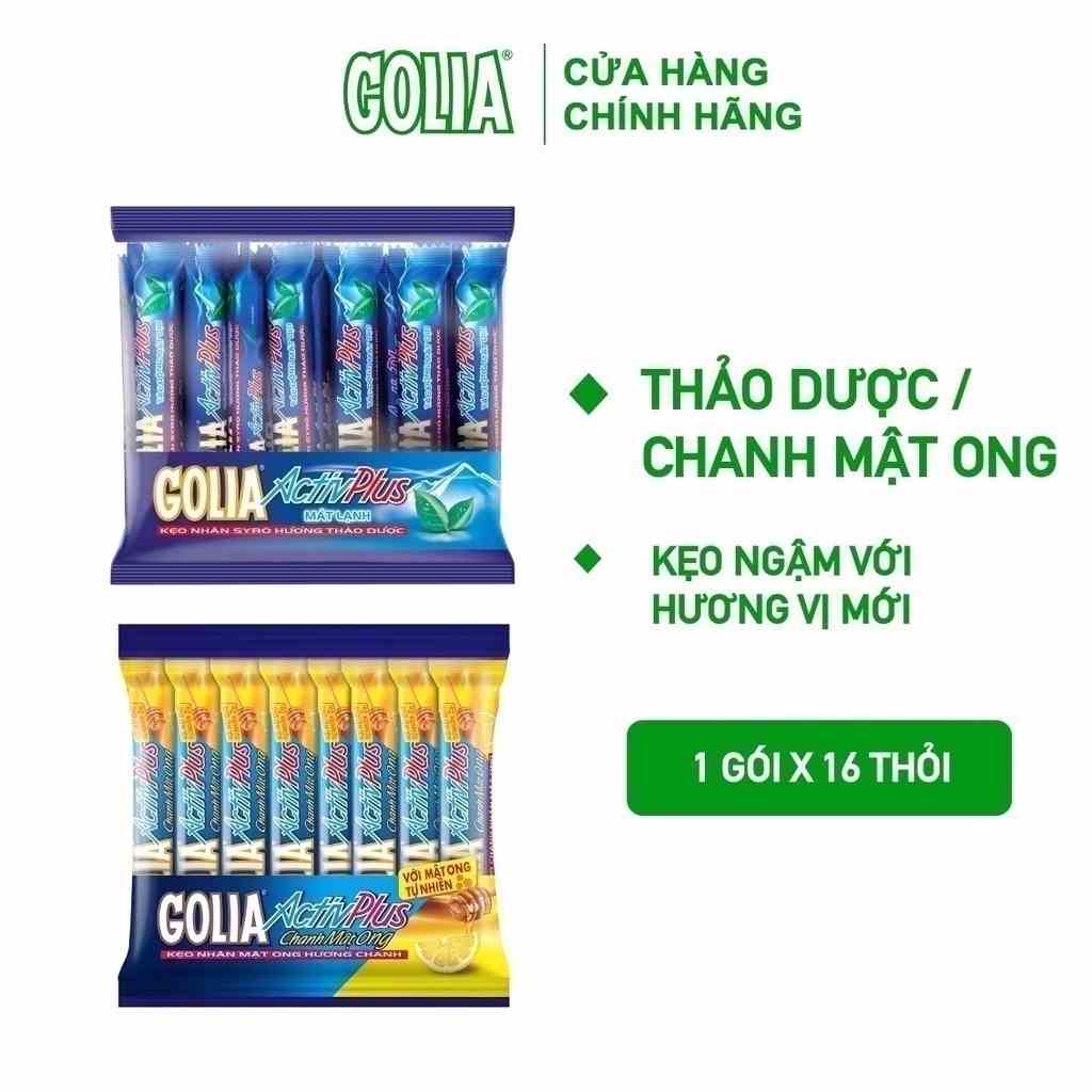 Kẹo nhân syrô Golia Activ Plus (Gói 16 thỏi)