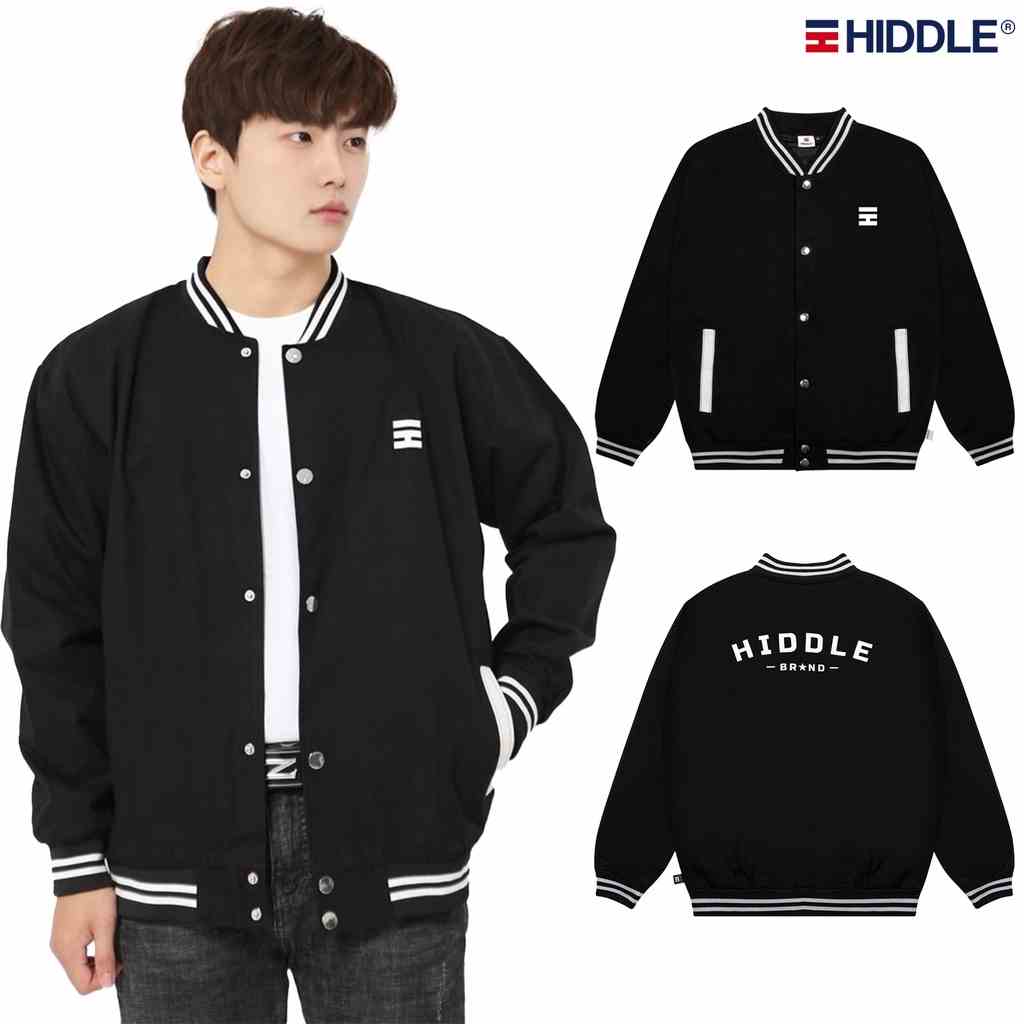 Áo khoác nam bomber Varsity vải kaki 2 lớp dày dặn nút bấm chắc chắn HIDDLE | H04-AK2