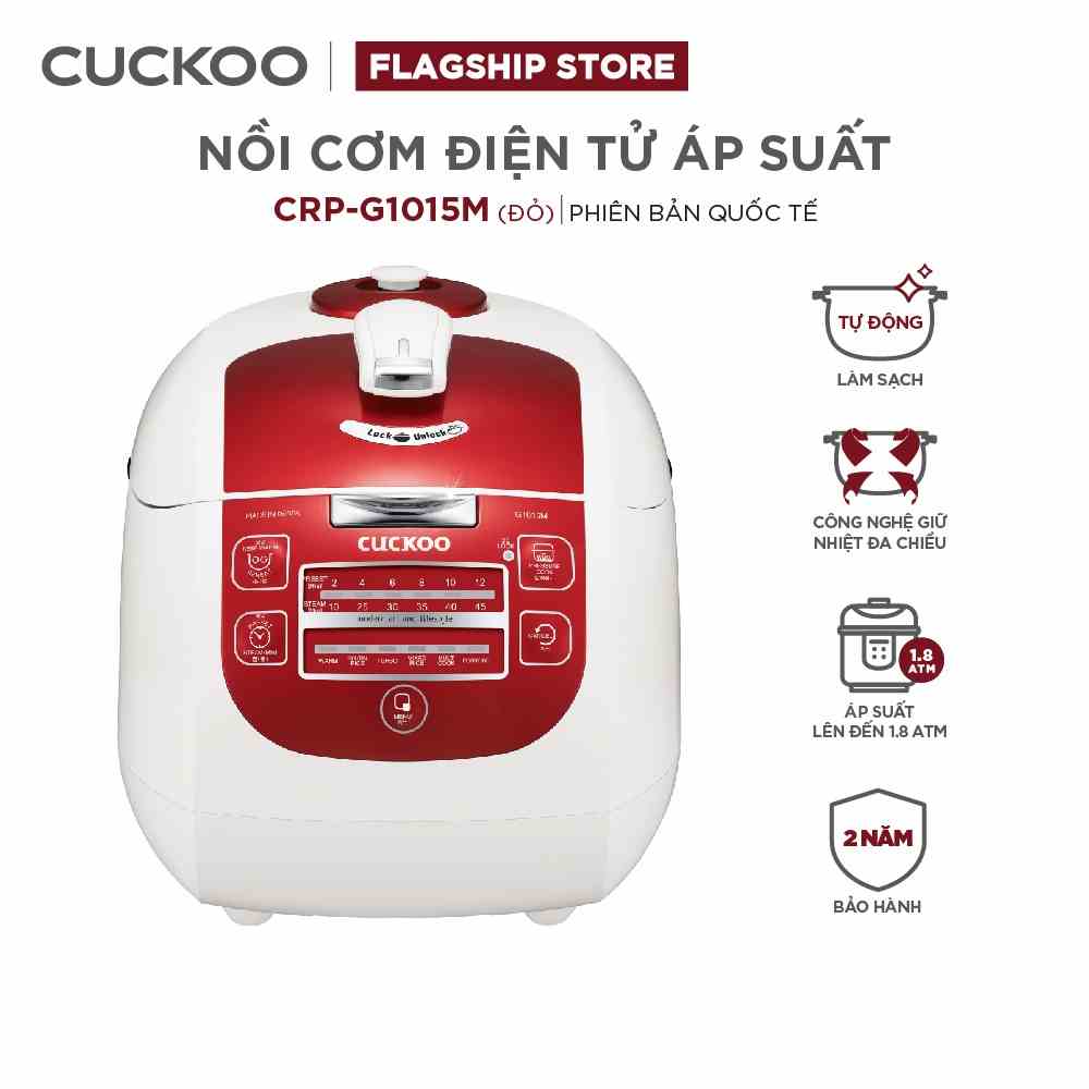 [Mã ELHACE02 giảm 12% đơn 2TR] Nồi cơm áp suất điện tử CUCKOO 1.8L CRP-G1015M - HÀNG CHÍNH HÃNG - CHẤT LƯỢNG