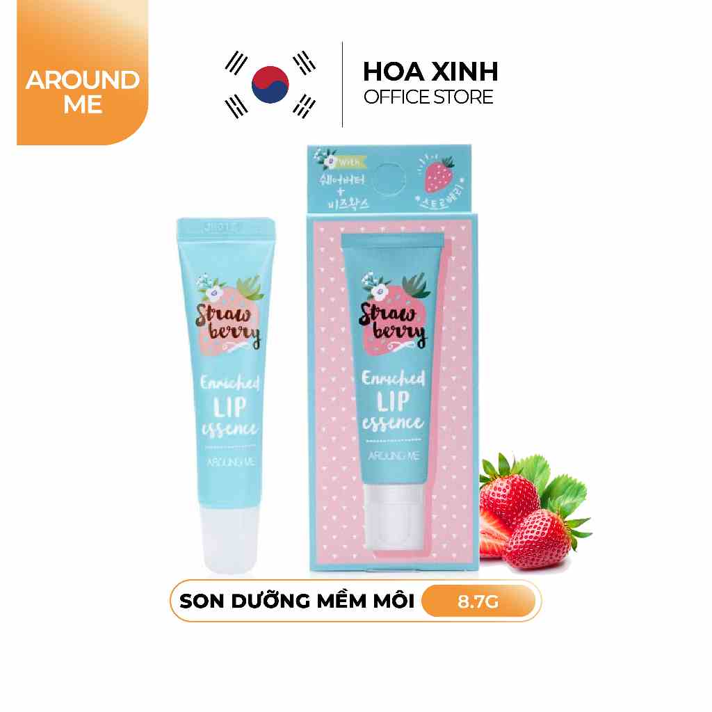 Son Dưỡng Mềm Môi Hương Dâu AROUND ME Enriched Lip Essence Strawberry 8.7g