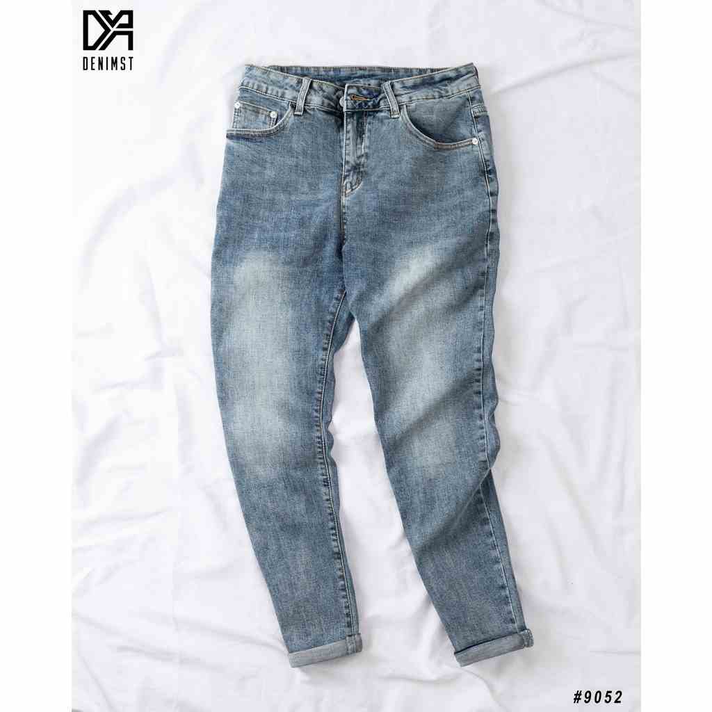 Quần Jeans Nam Xanh Đá Cao Cấp DENIMST 9052 Dáng Carrot Fit