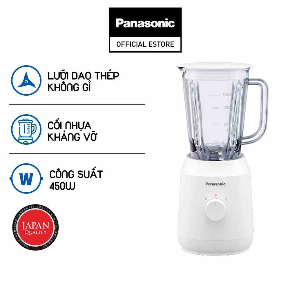 Máy xay sinh tố Panasonic MX-EX1001WRA - 450W - 1L - Lưỡi dao thép - Cối kháng vỡ