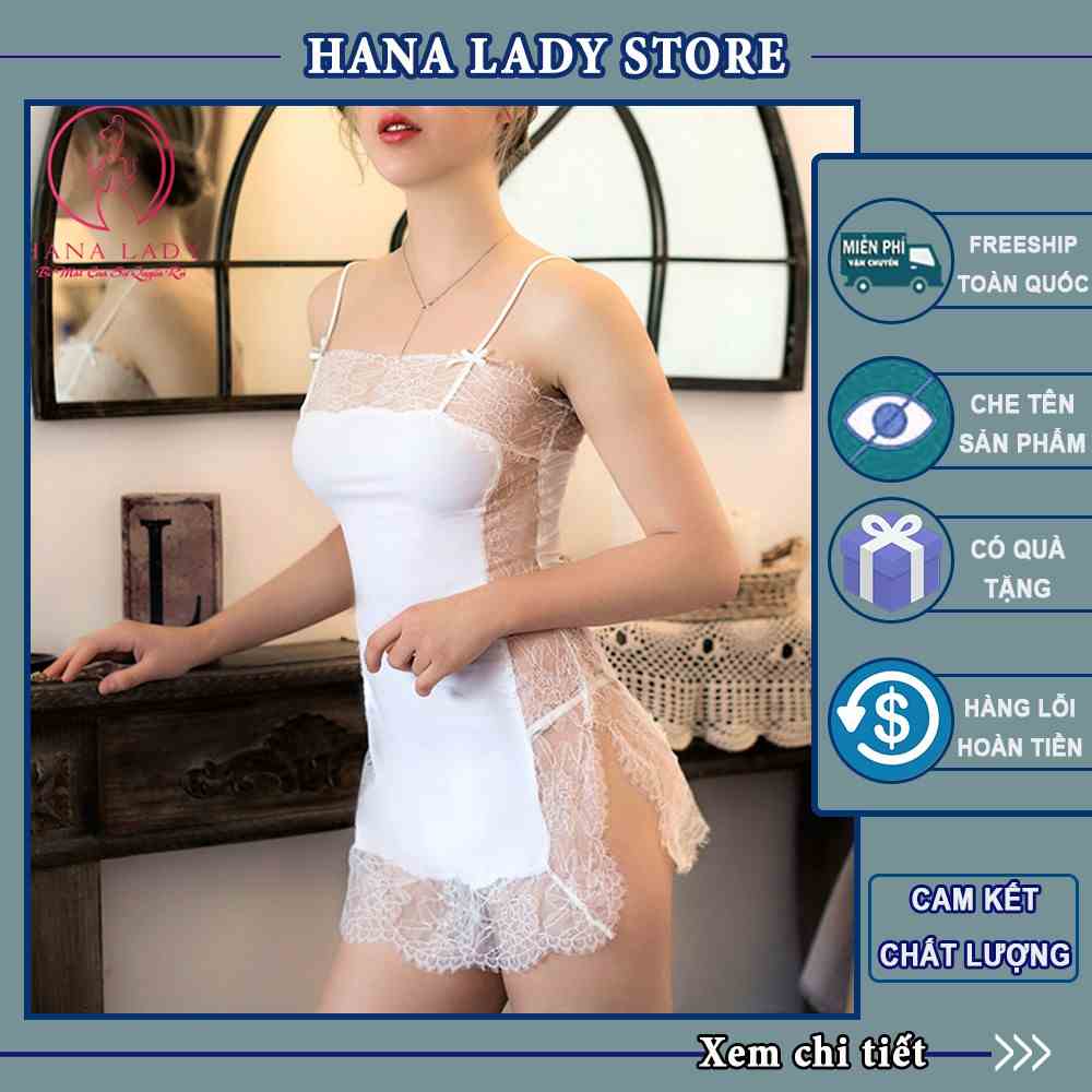 Váy ngủ nữ -Váy ngủ body thun lạnh pha ren siêu sexy gợi cảm quyến rũ giúp thoải mái tự tin V350