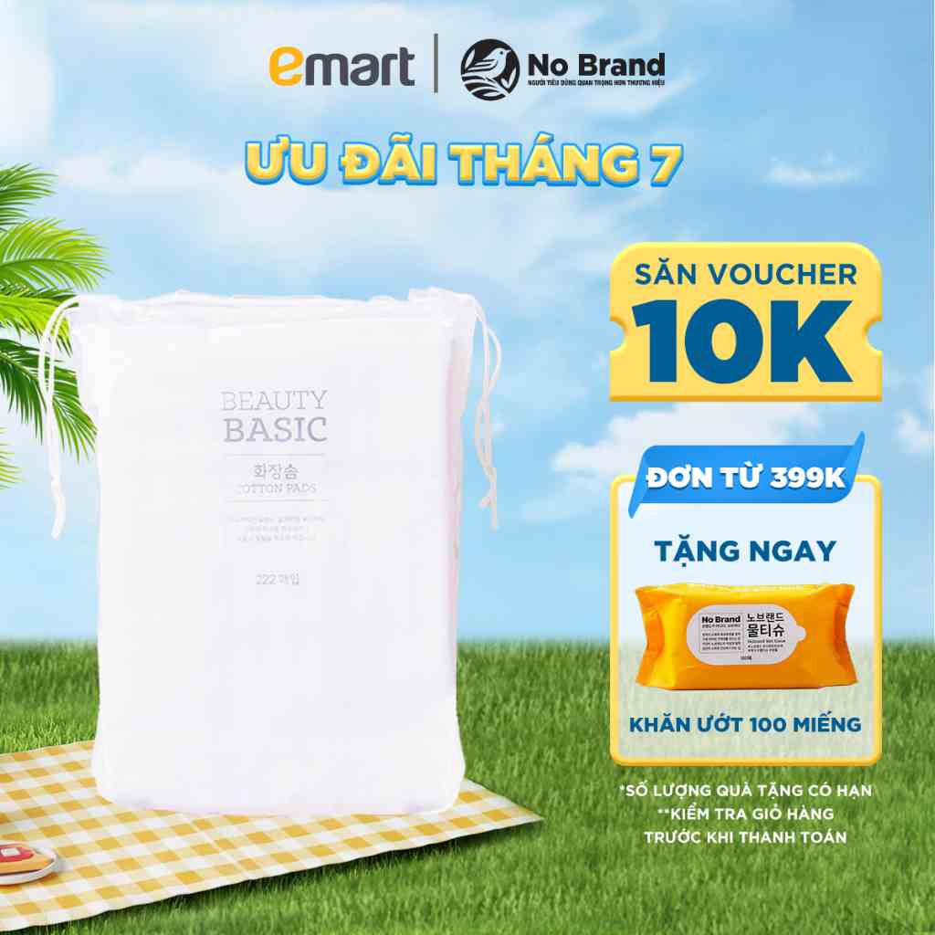 Bông Tẩy Trang Cotton Emart 222 Miếng - Emart VN