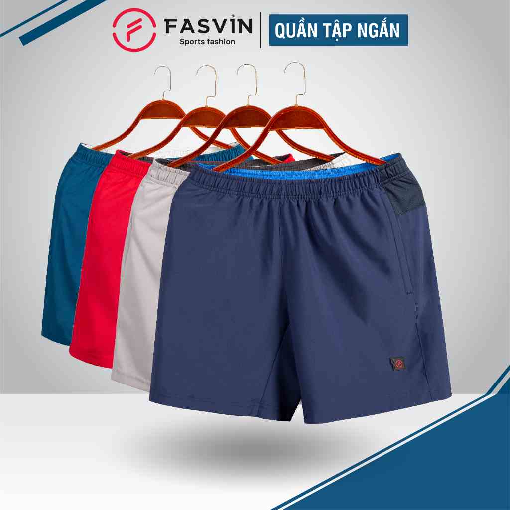 Quần đùi nam ngắn chạy bộ Fasvin R21451.HN vải Dù Gió nhẹ mát tiện dụng thể thao hay mặc nhà