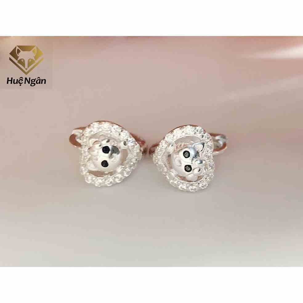 [Mã BMLTB35 giảm đến 35K đơn 99K] Bông tai trẻ em bạc 925 Huệ Ngân - Mèo Kitty RYE140859