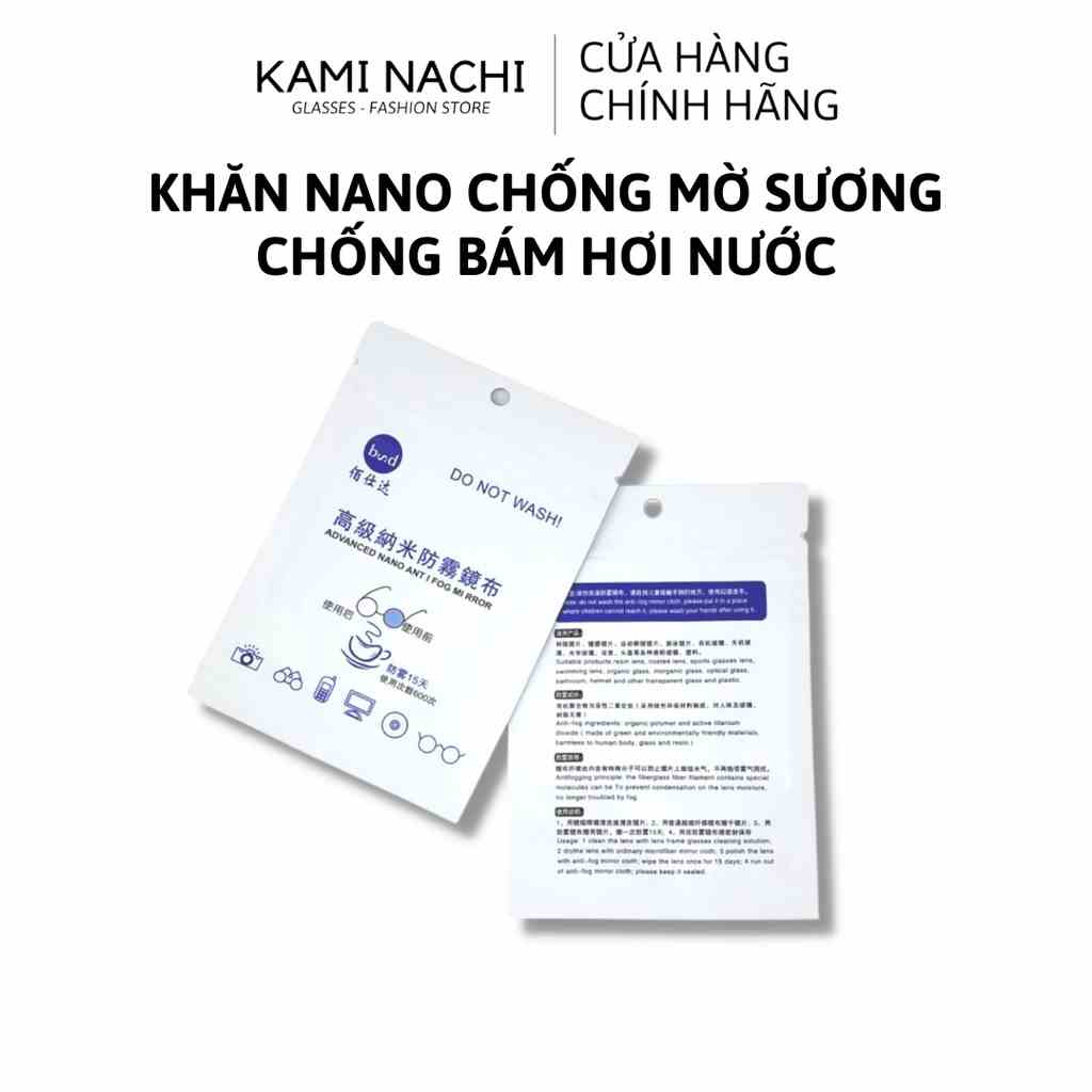 Khăn nano lau kính chính hãng loại đặc biệt KAMI NACHI - Chống bám hơi nước, chống mờ sương cho kính