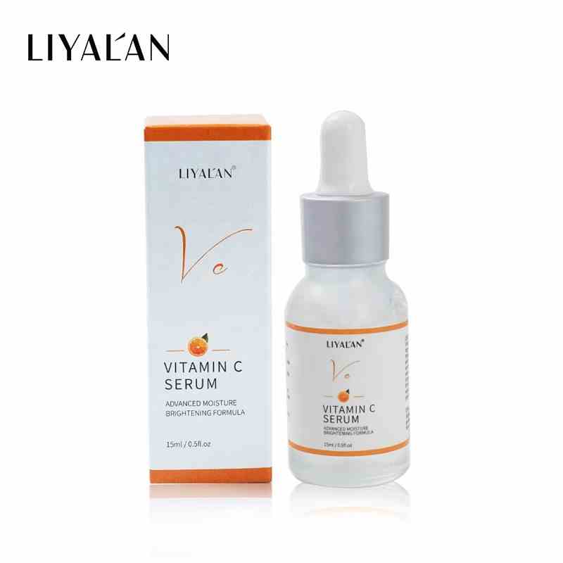 Serum vitamin C LIYALAN dưỡng ẩm se khít lỗ chân lông chống lão hóa làm trắng da mặt cao cấp 15ml