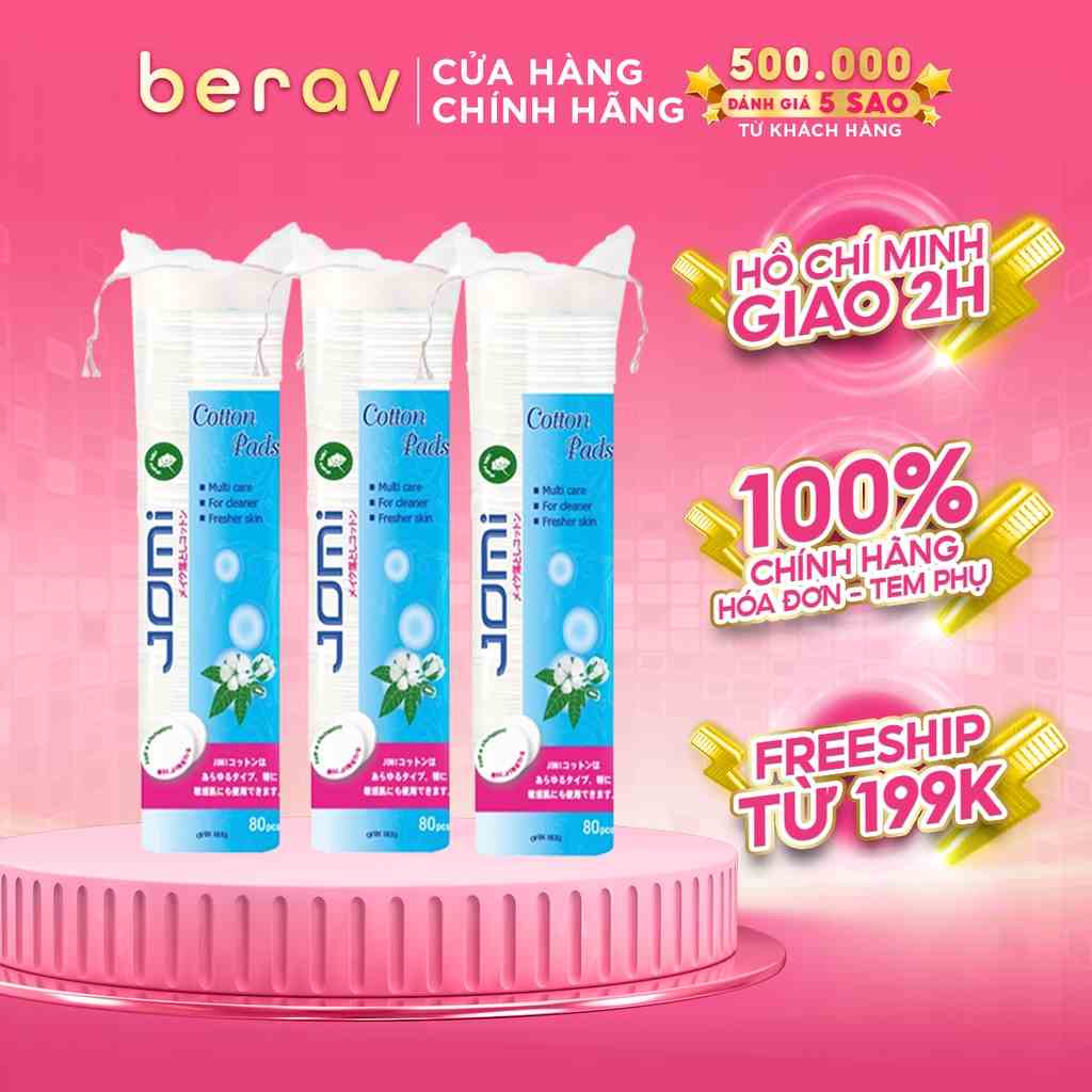 Bông Tẩy Trang JOMI Siêu Mịn Cotton Pads [80 Miếng]