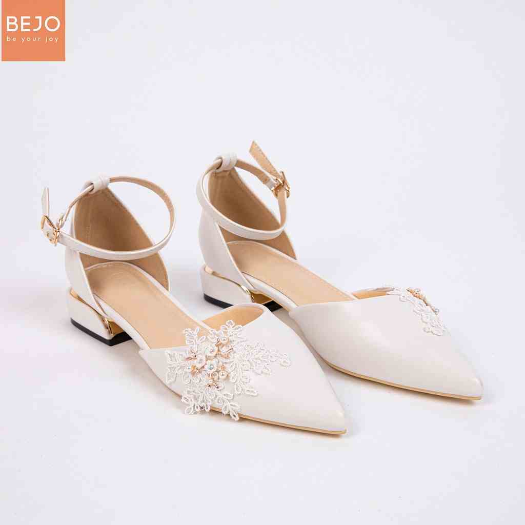 [Mã BMLTB35 giảm đến 35K đơn 99K] GIÀY CƯỚI - GIÀY CÔ DÂU BEJO H78.3P REN HOA - WEDDING SHOES