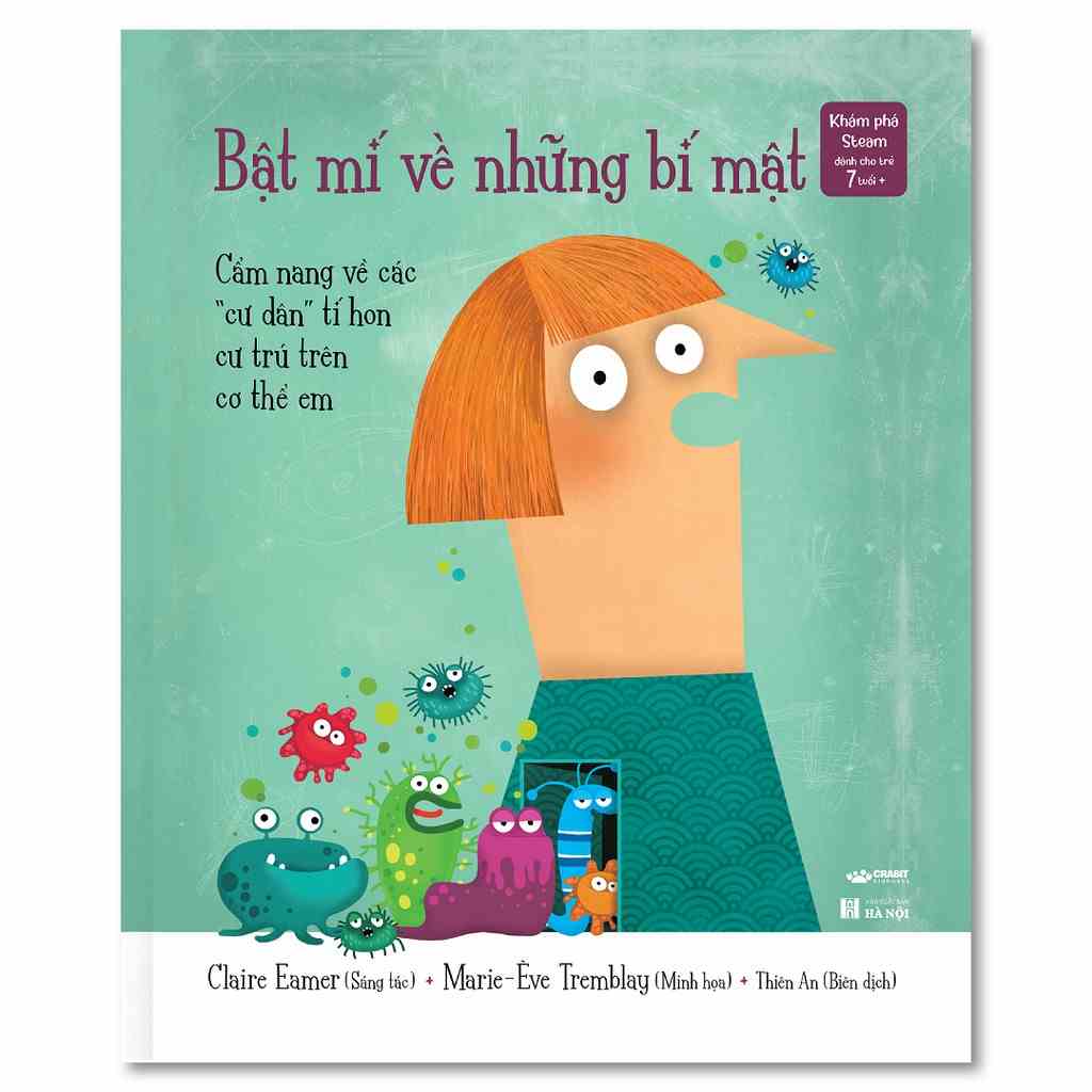 Sách - Bật mí về những bí mật - Cẩm nang về các “cư dân” tí hon cư trú trên cơ thể em - Crabit Kidbooks