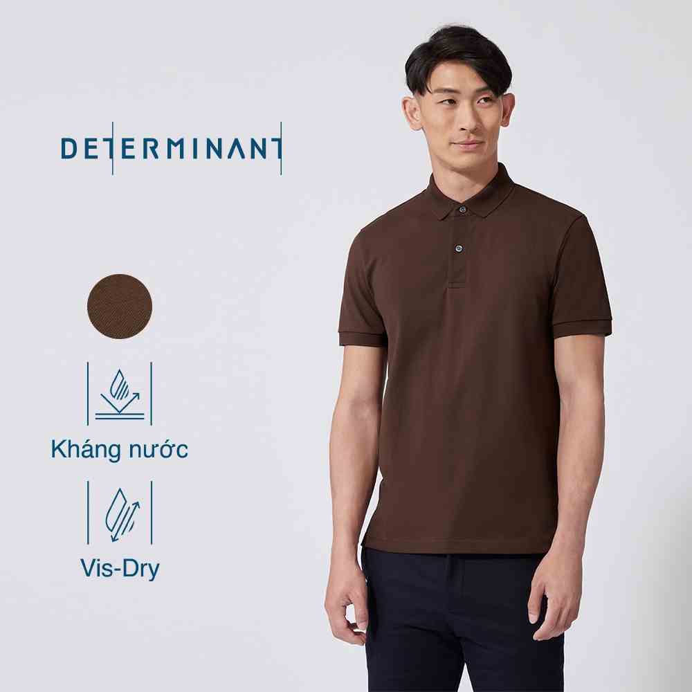 Áo thun polo nam cao cấp DETERMINANT tay ngắn - kháng nước - màu nâu - P01