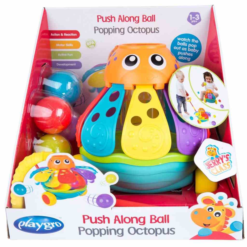 Đồ chơi xe đẩy bóng bạch tuộc Playgro, cho bé 12-36 tháng