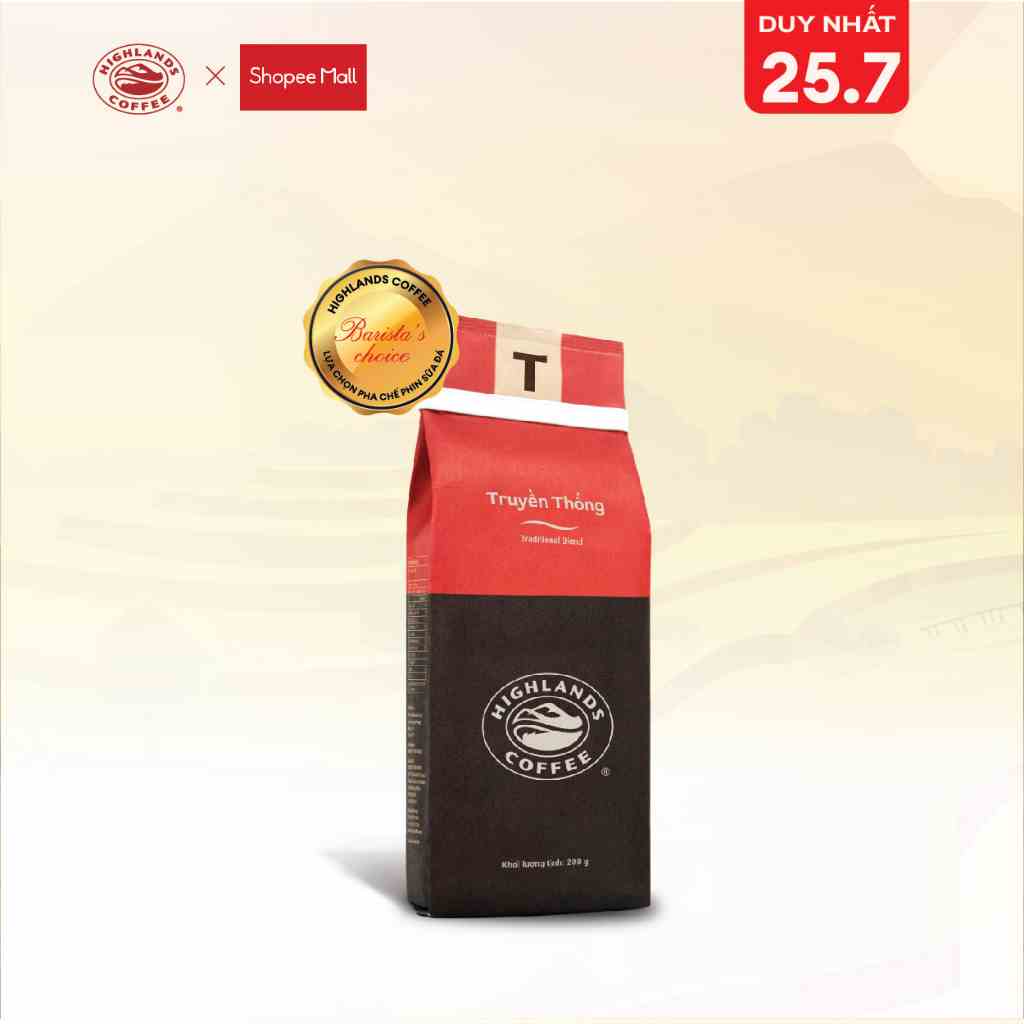 Cà Phê Rang Xay Truyền Thống Highlands Coffee 200g